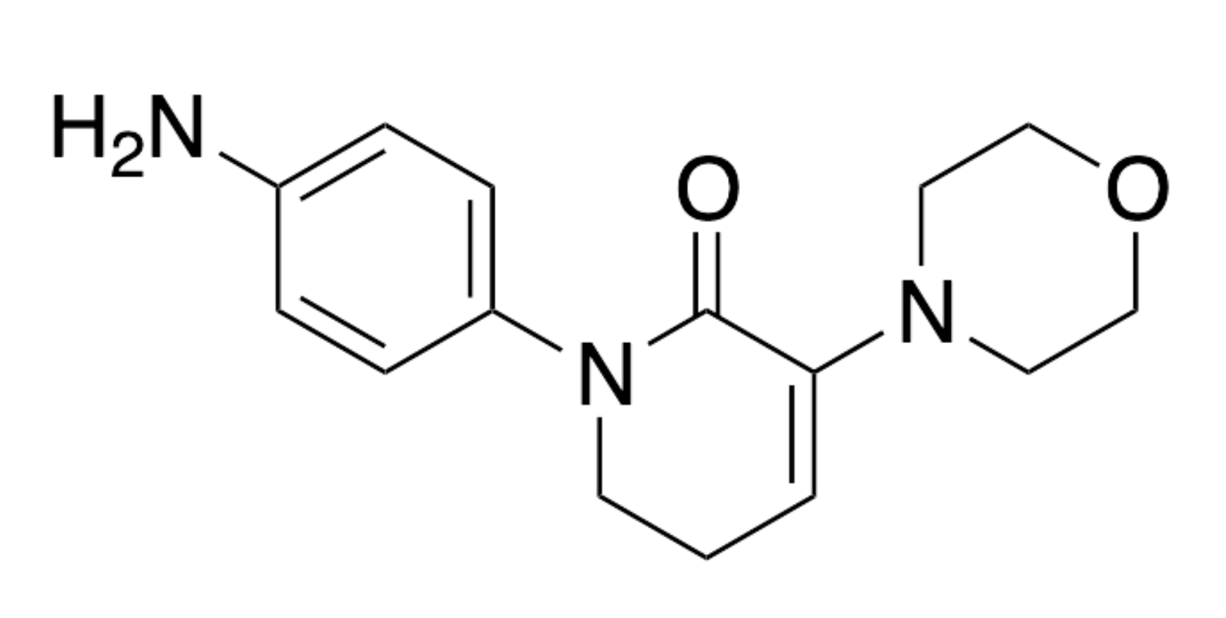 1-(4-Aminophenyl)-3-morpholino-5,6-dihydropyridin-2(1H)-one structure